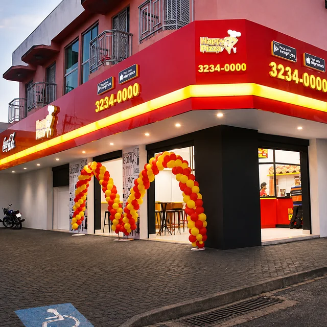 Fachada da Happy Pizza Santa Mônica