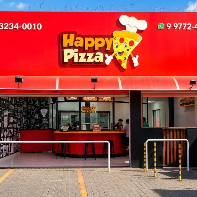Fachada da Happy Pizza Tubalina