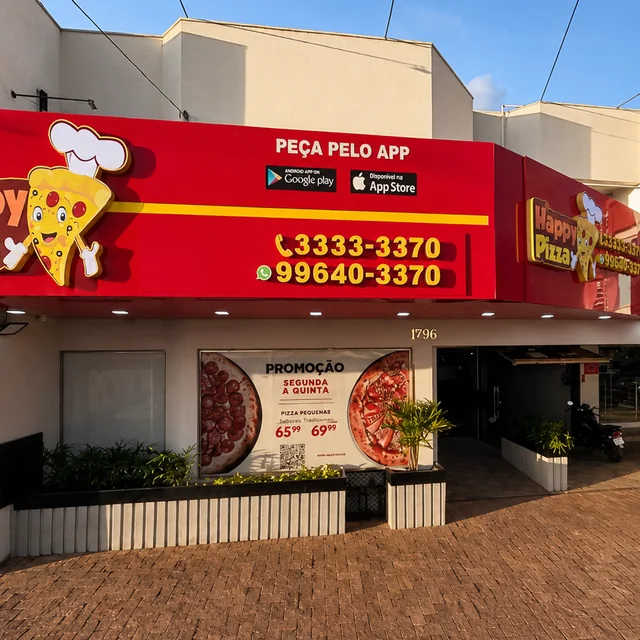 Fachada da Happy Pizza Uberaba Parque das Américas
